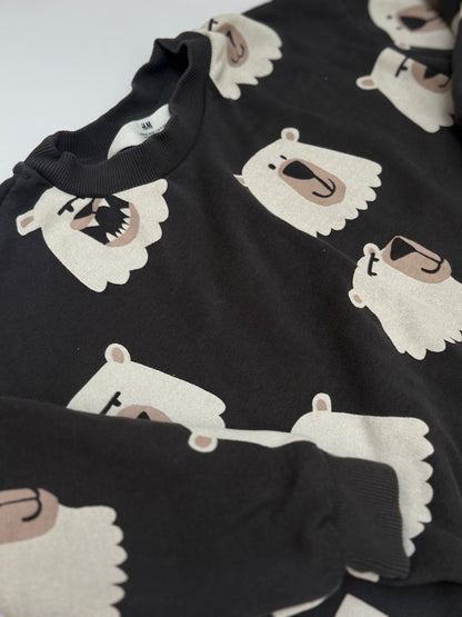 H&M Polar Bear Print Sweatsuit Set 2-4Y