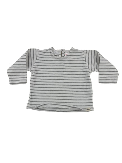 Zara Gray Striped Long Sleeve T-Shirt 3-6M