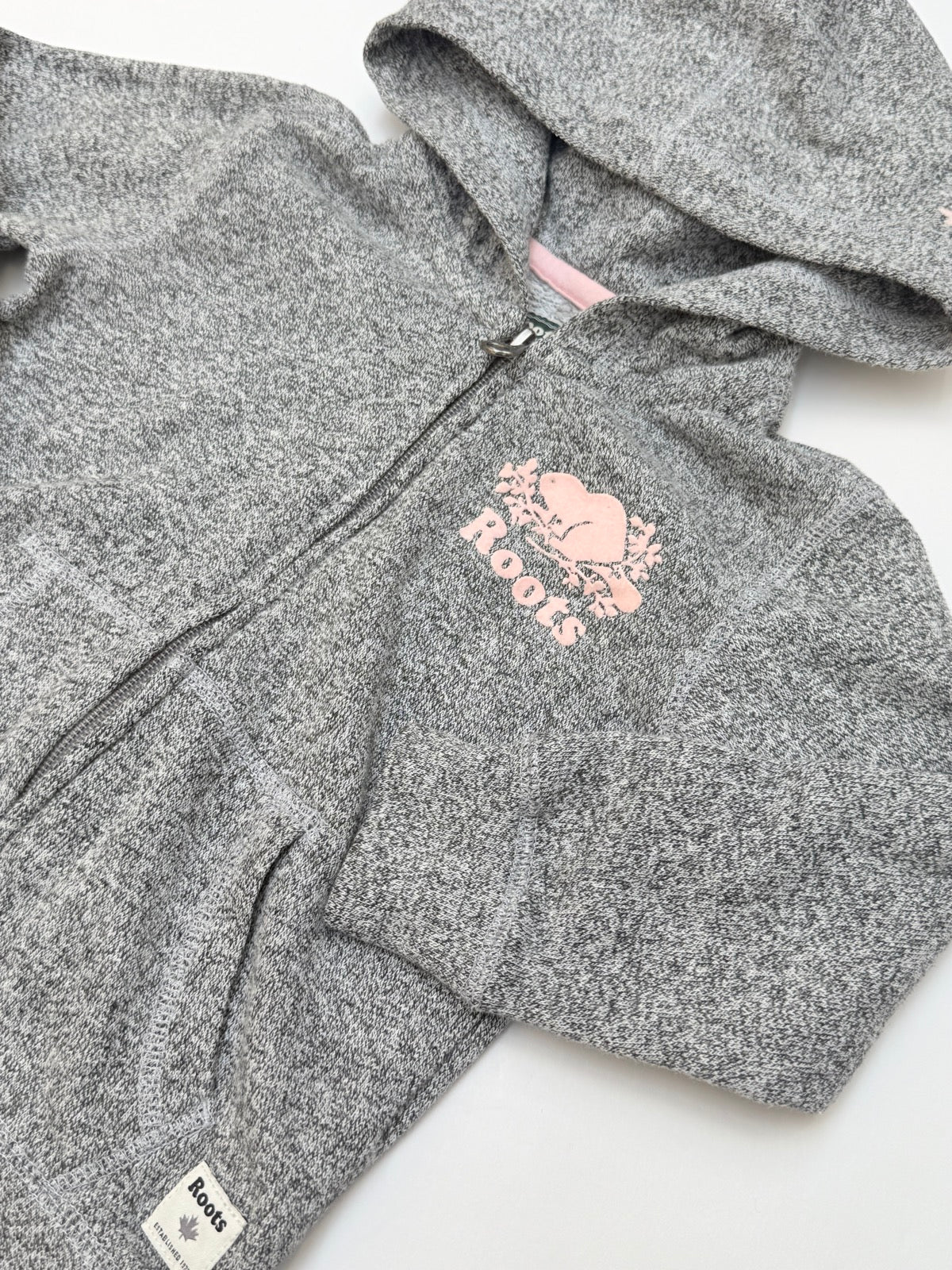 Roots Kids Gray Zip Hoodie 3T