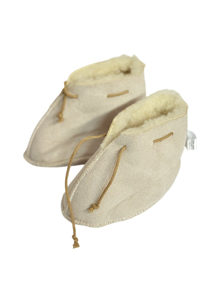 Sheep by the Sea Wool Baby Booties 0-6M
