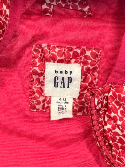 Baby Gap Pink Floral Down Puffer Jacket 6-12M