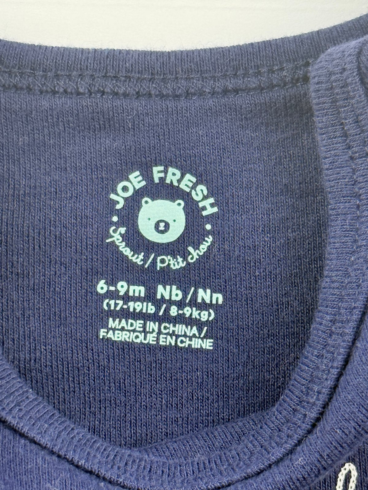 Joe Fresh I'm a Big Deal Navy Bodysuit 6-9M