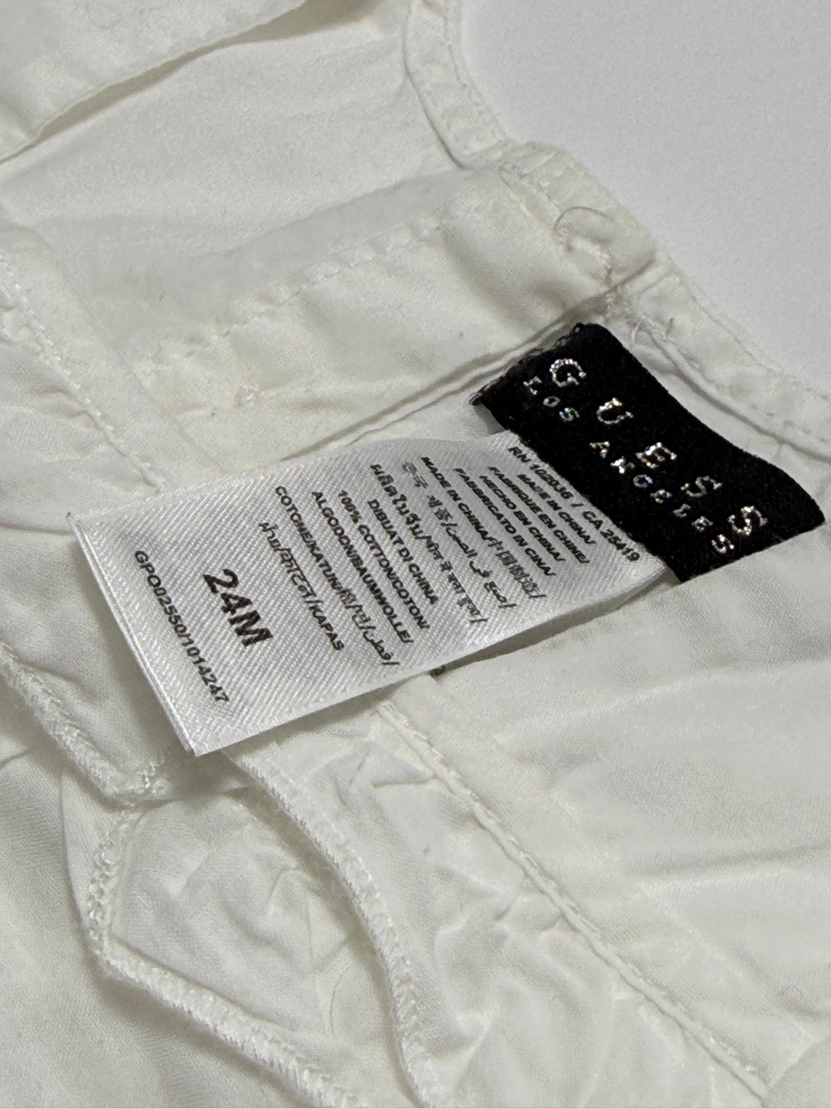 Guess Floral White Baby Dress 24M