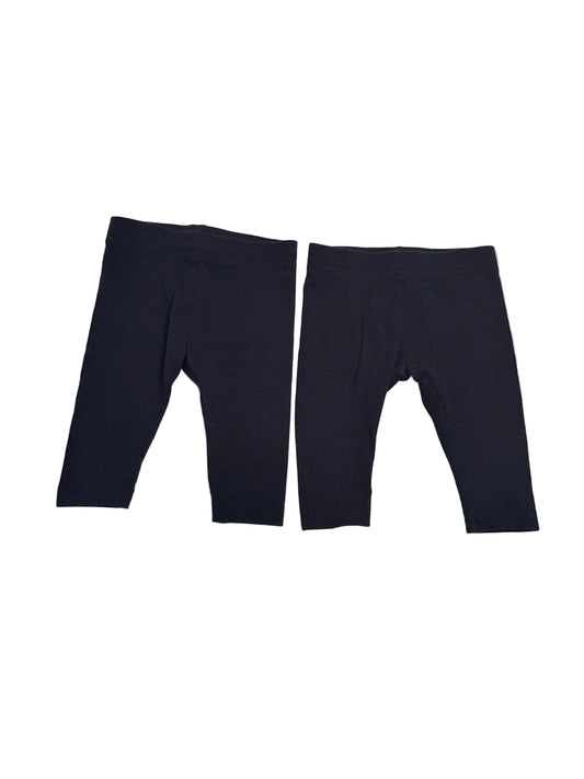 George Black Baby Leggings 2-Pack 3-6M