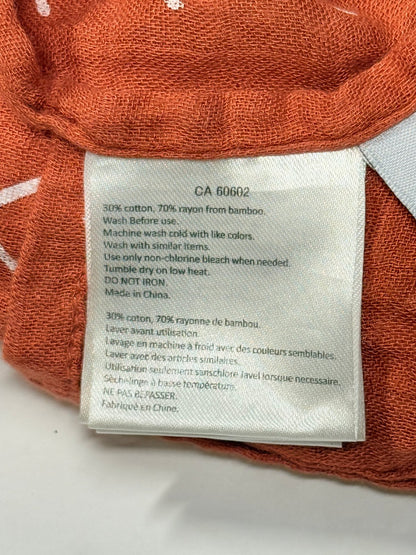 Loulou Lollipop Rust Muslin Swaddle Blanket