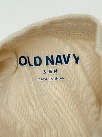 Old Navy Footed Sleeper Cream 3-6M