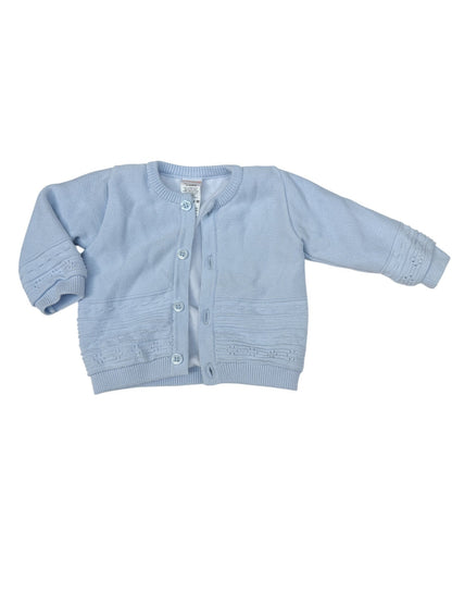 Bebita Blue Knit Cardigan 3-6M