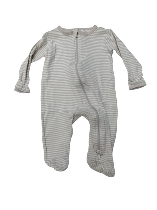Gerber Striped Zip Footed Sleeper 0-3M