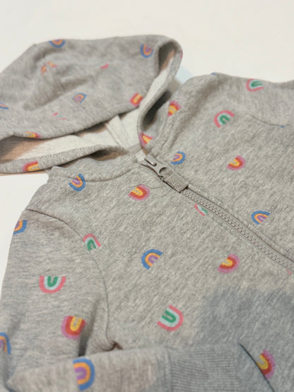 Cat & Jack Rainbow Zip Hoodie 2T