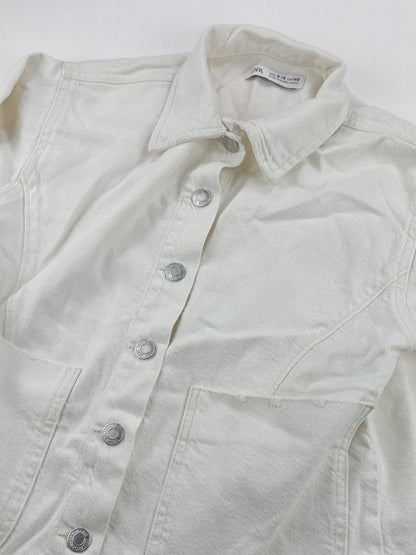 Zara White Denim Jacket Size 9-10