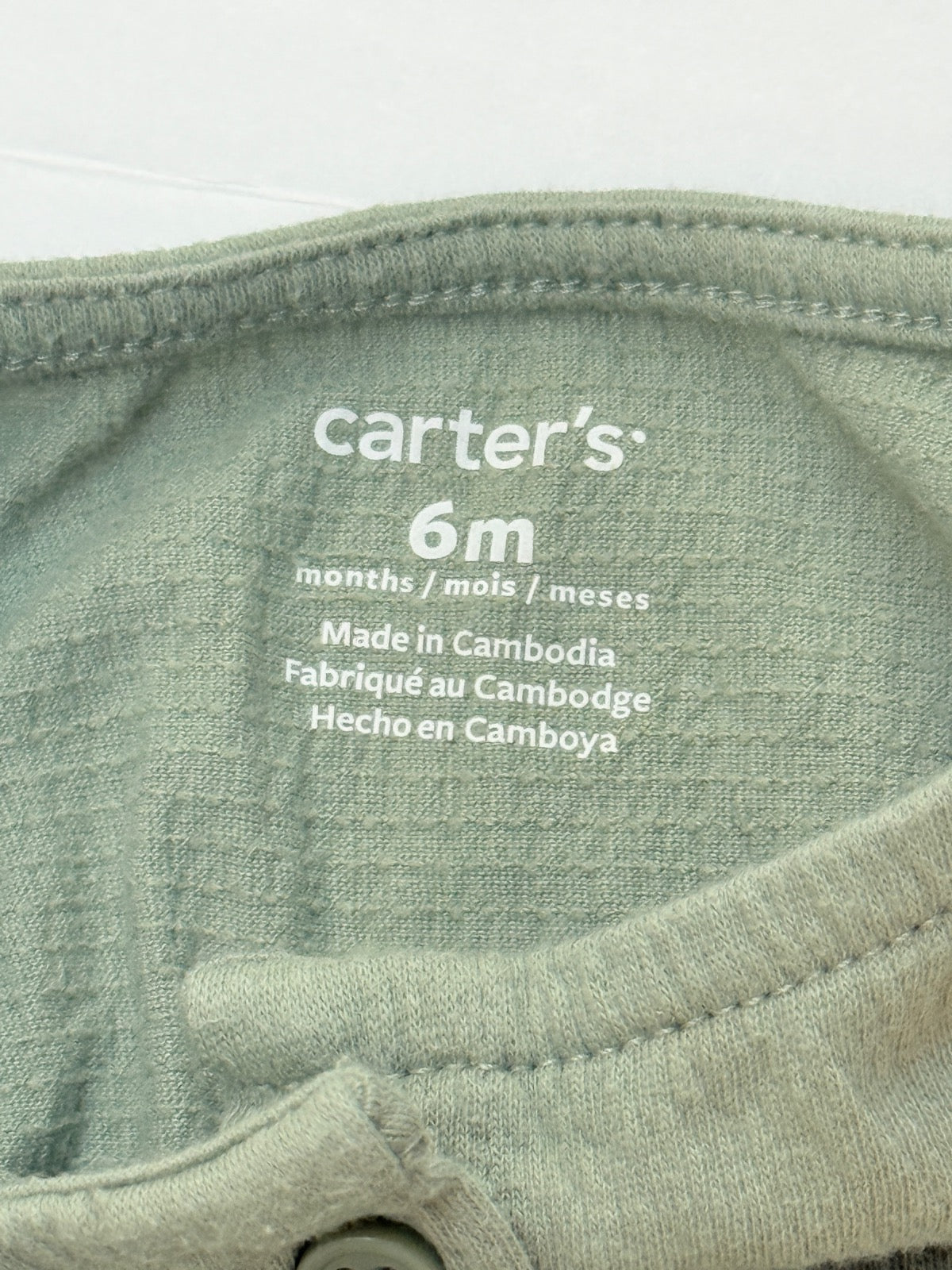 Carter's Green Peplum Long Sleeve Top 6M