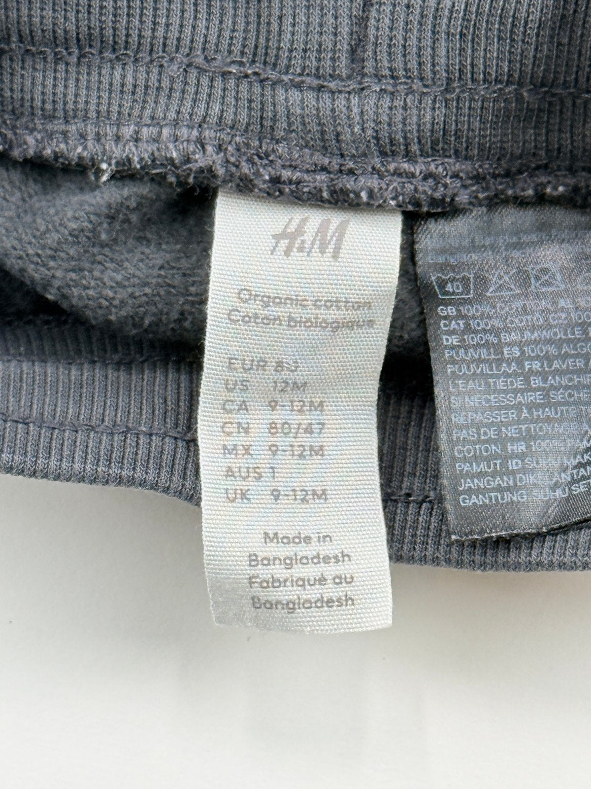 H&M Dark Gray Joggers 9-12M
