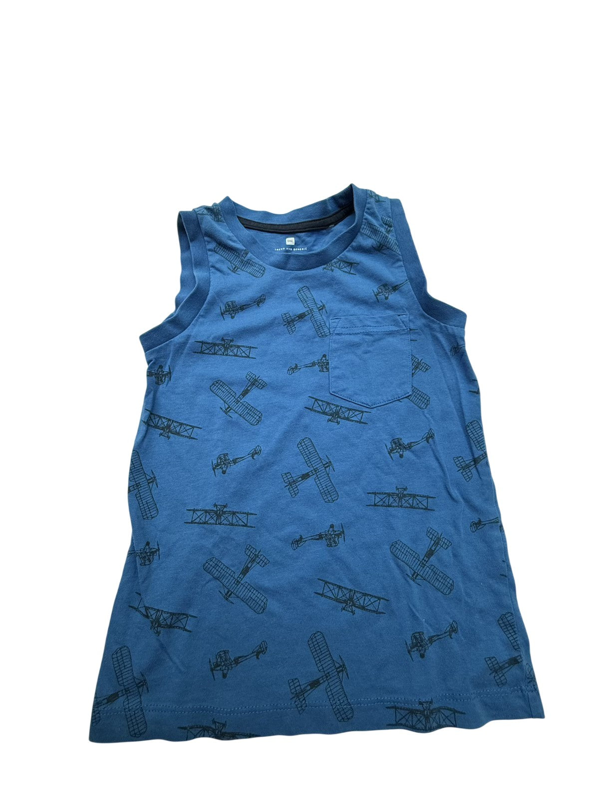 Trend and Generic Blue Biplane Tank Top Size 4