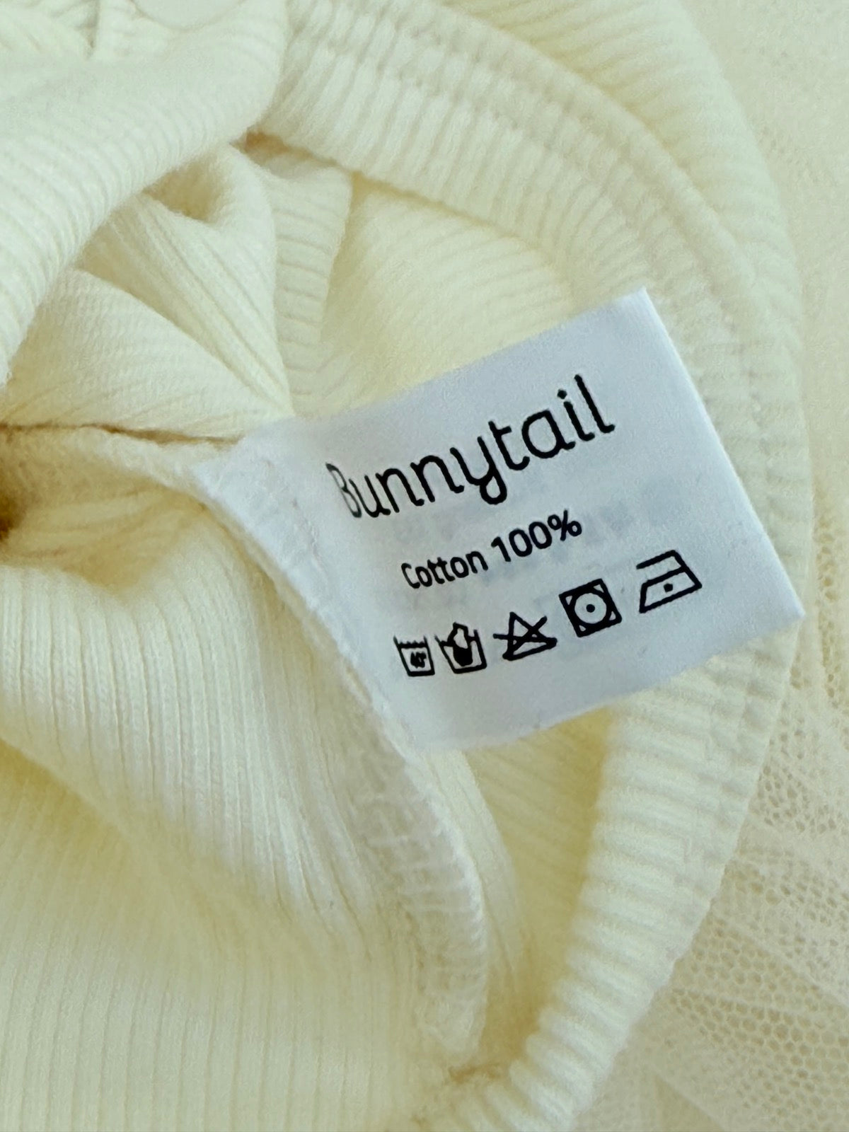 Bunnytail Cream Tutu Bodysuit Size 12-18m