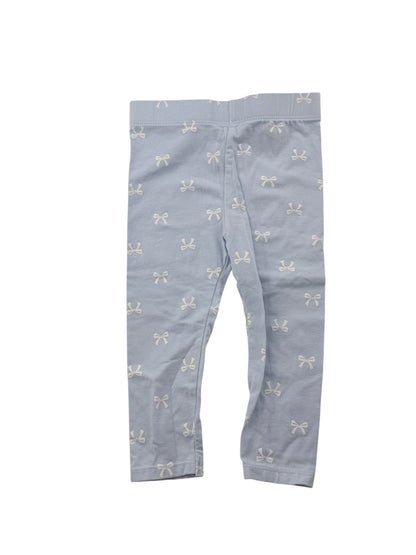 Joe Fresh Blue Bow Print Leggings 12-18M