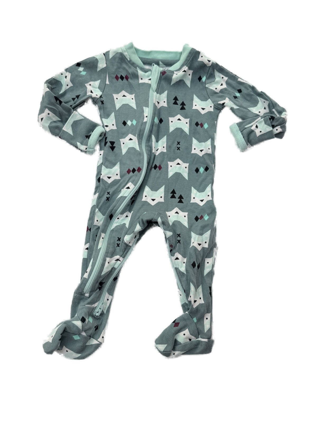 Zippy Jamz Fox Print Footed Sleeper 0-3M