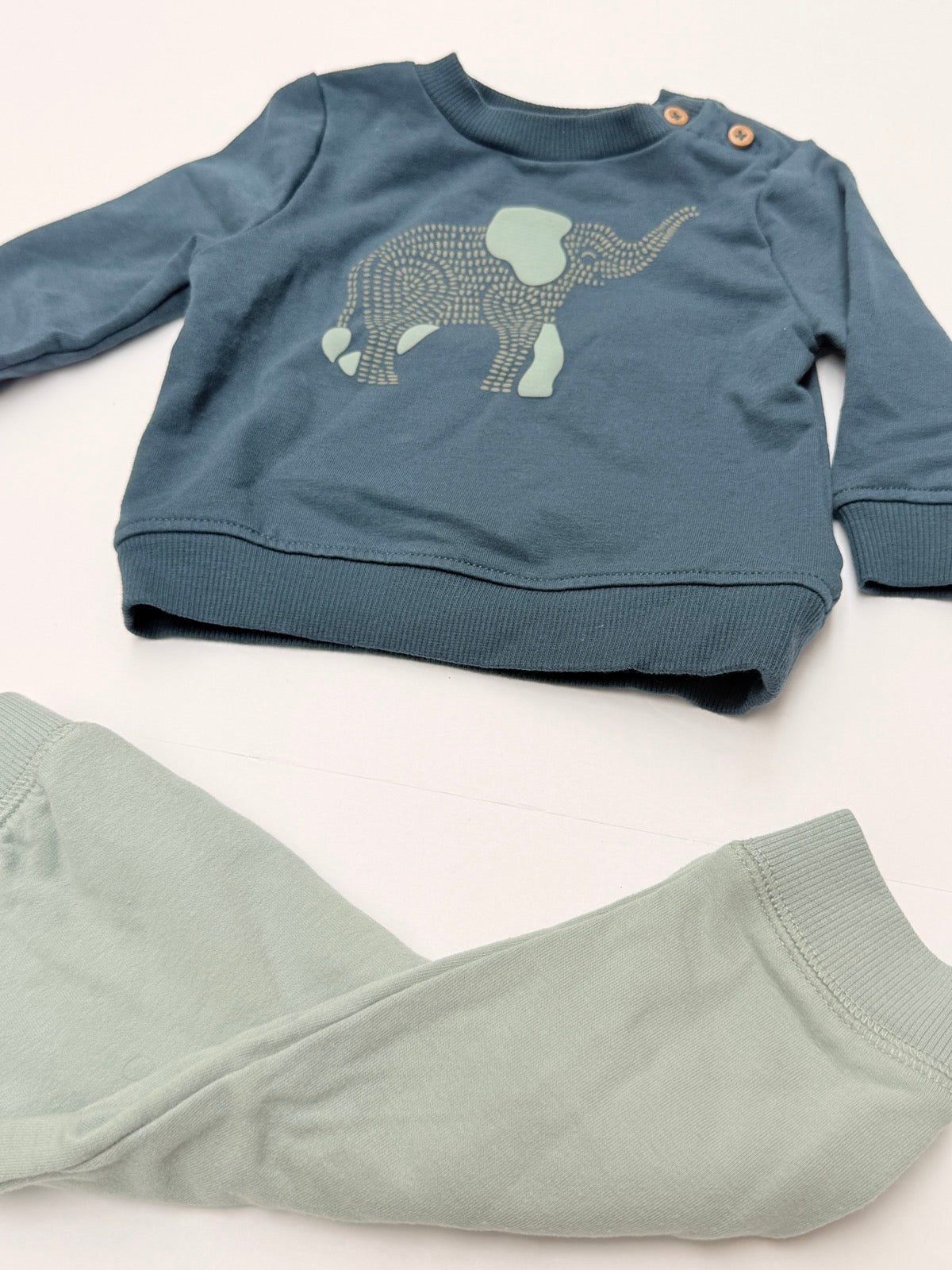Max Studio Baby Elephant Sweatshirt Set 3-6M