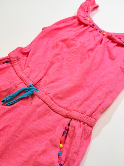 Mini Boden Pink Pom-Pom Romper Size 3-4Y