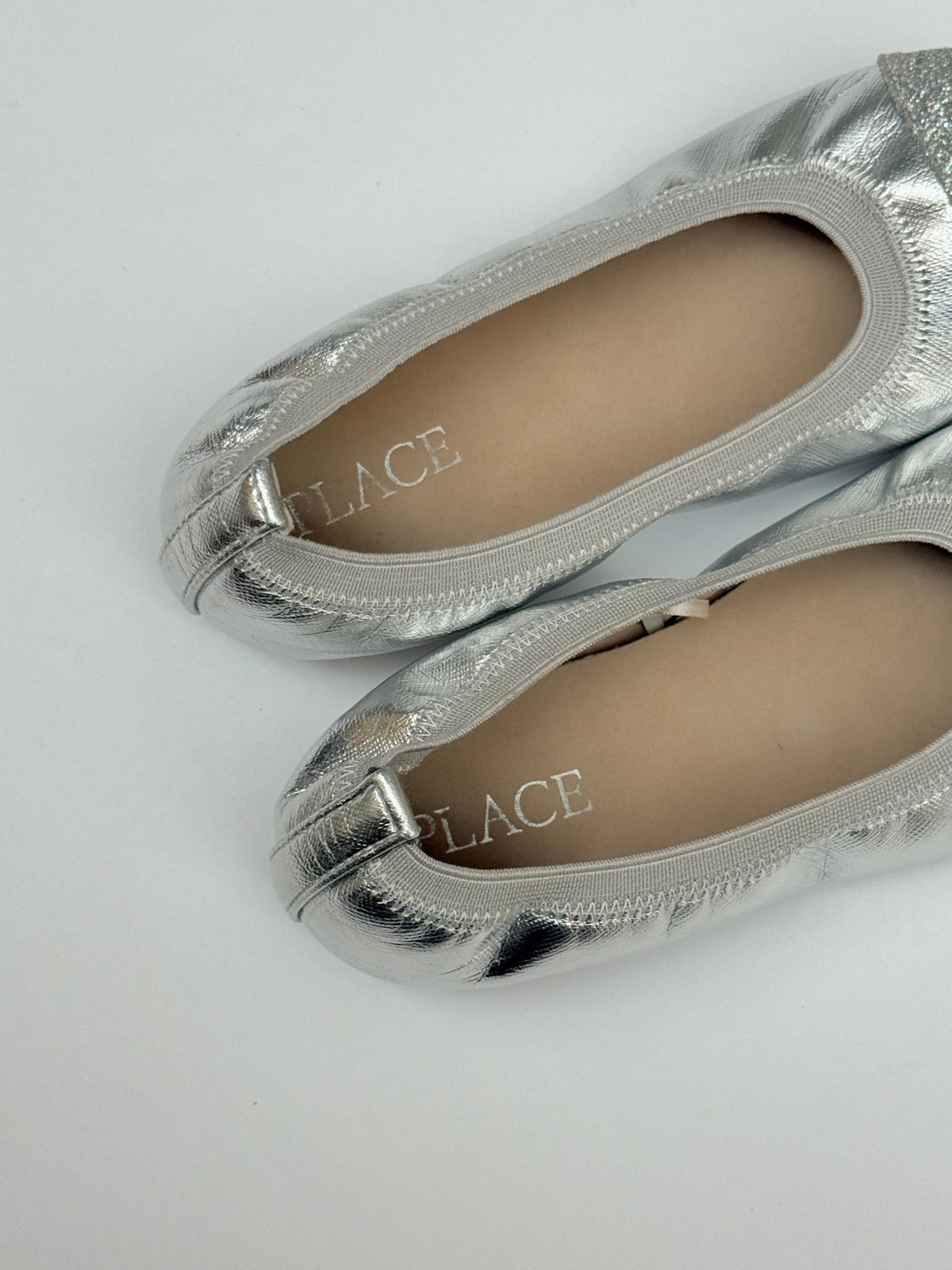 Children's Place Silver Glitter Ballet Flats Size 12