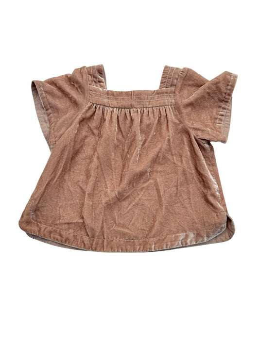 Zara Pink Velvet Top Girls 4-5Y