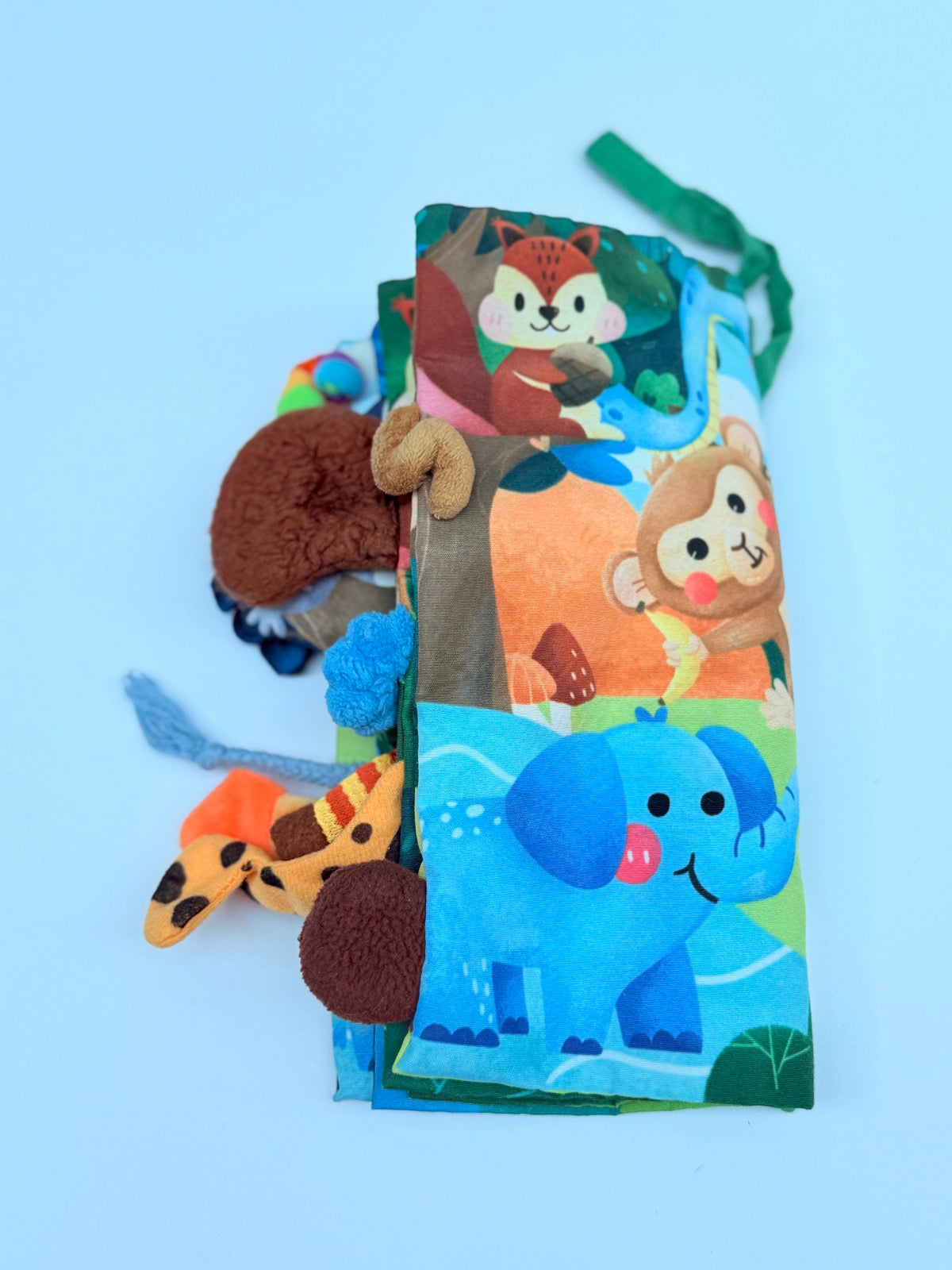 Hahaland Jungly Tails Crinkle Cloth Book