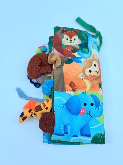 Hahaland Jungly Tails Crinkle Cloth Book