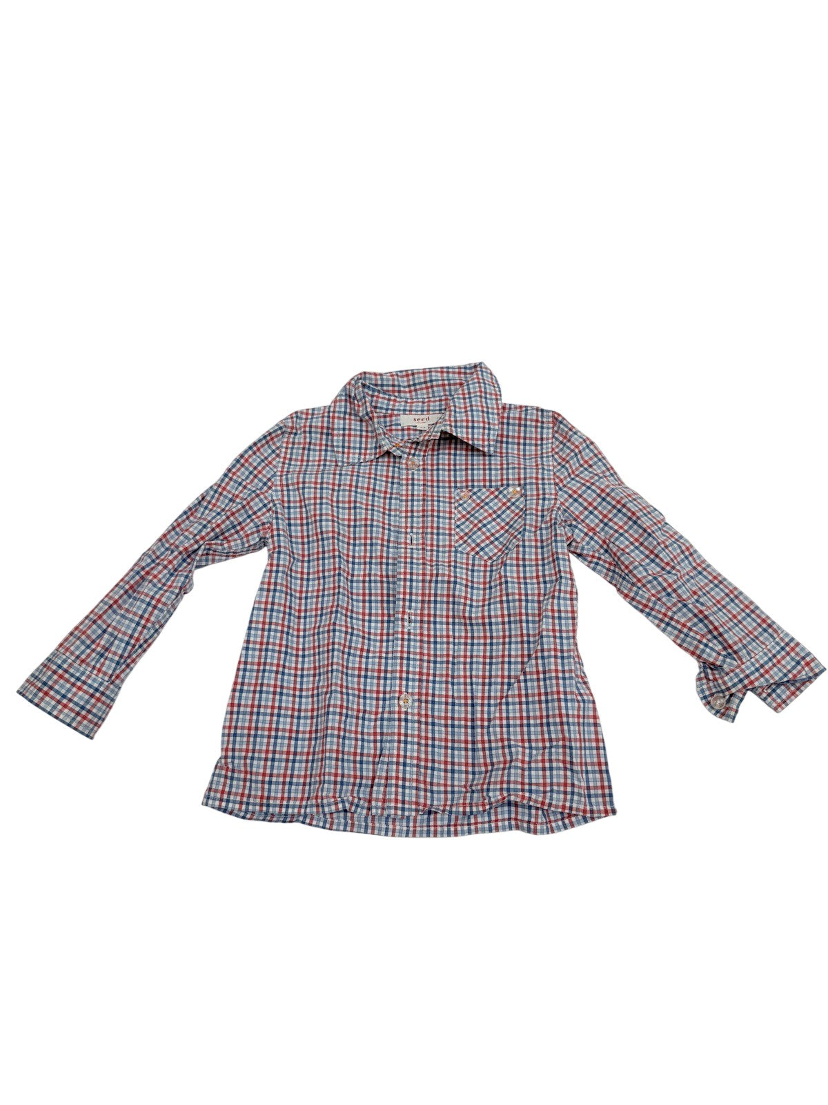 Seed Heritage Plaid Button-Up Shirt 2-3