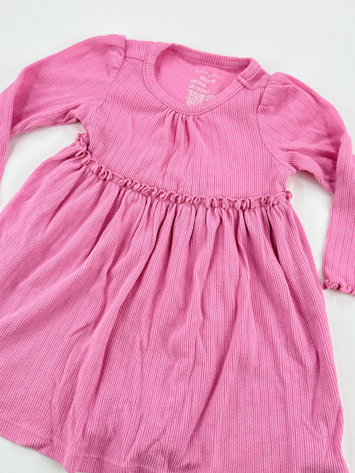 First Impressions Pink Ribbed Dress 12M