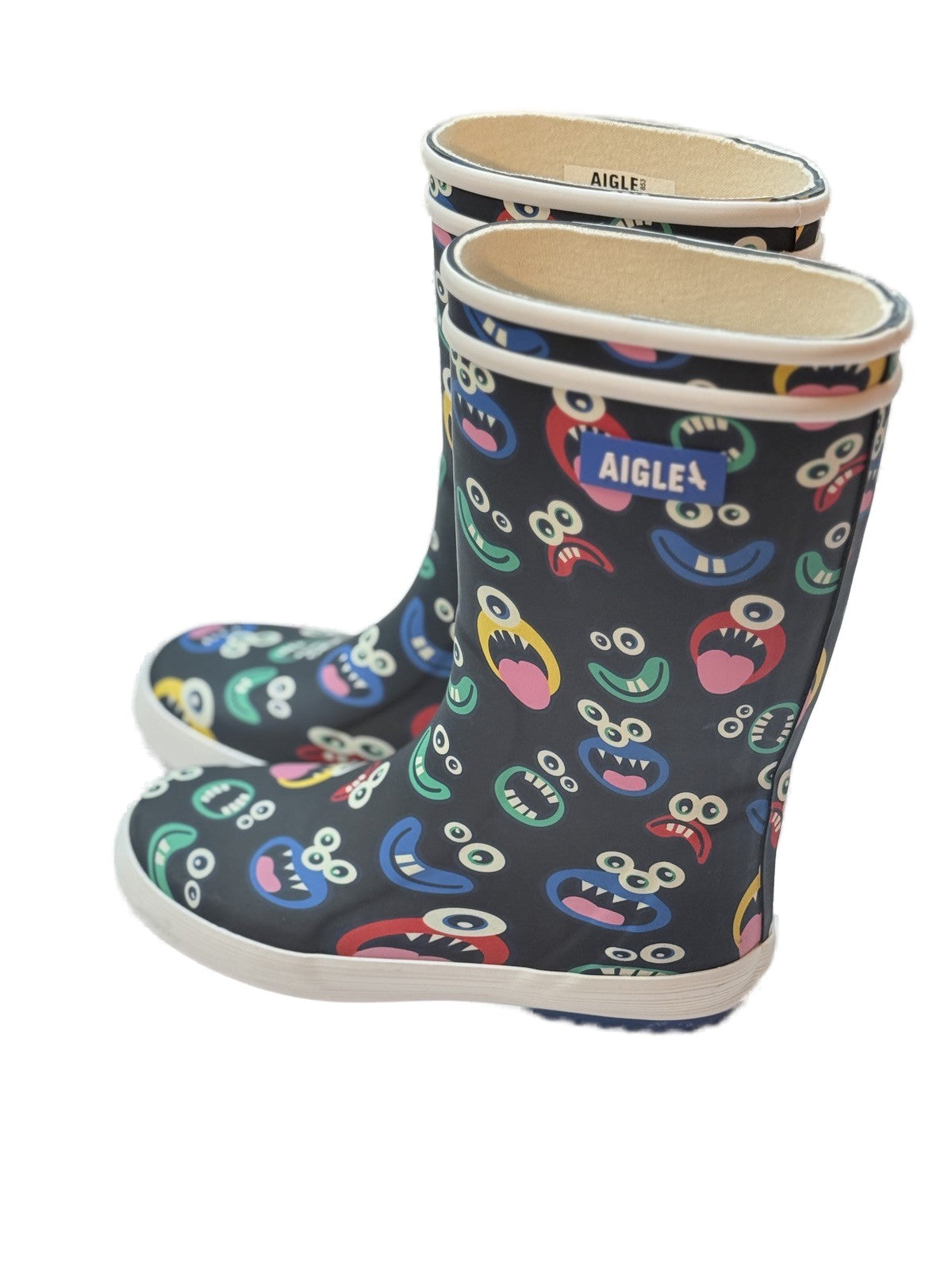 Brand New Aigle Monster Print Rain Boots Size 31