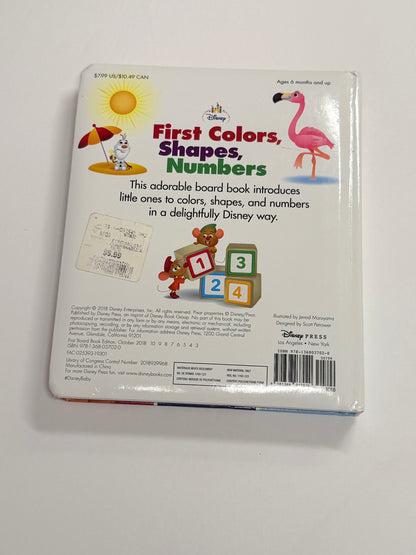 Disney First Colors Shapes Numbers Board Book
