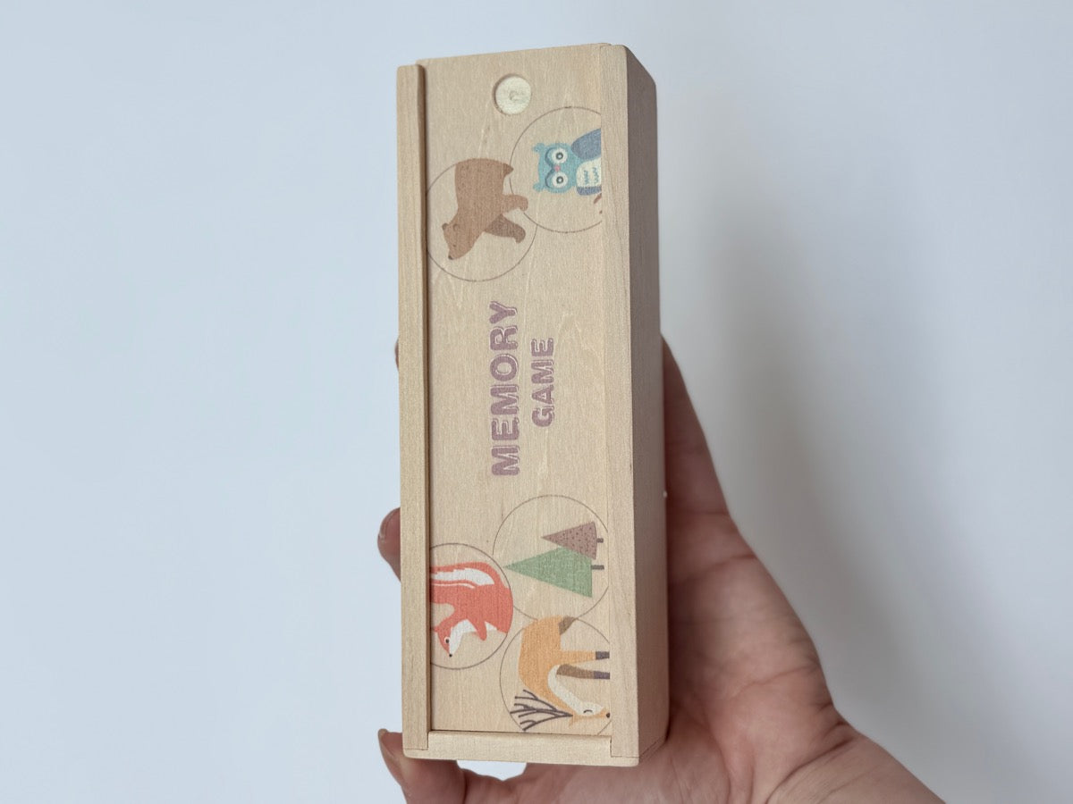 Woodland Animals Memory Game Wooden Tiles