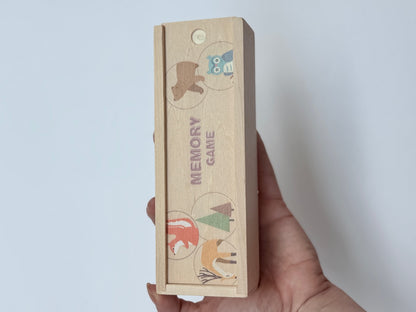 Woodland Animals Memory Game Wooden Tiles