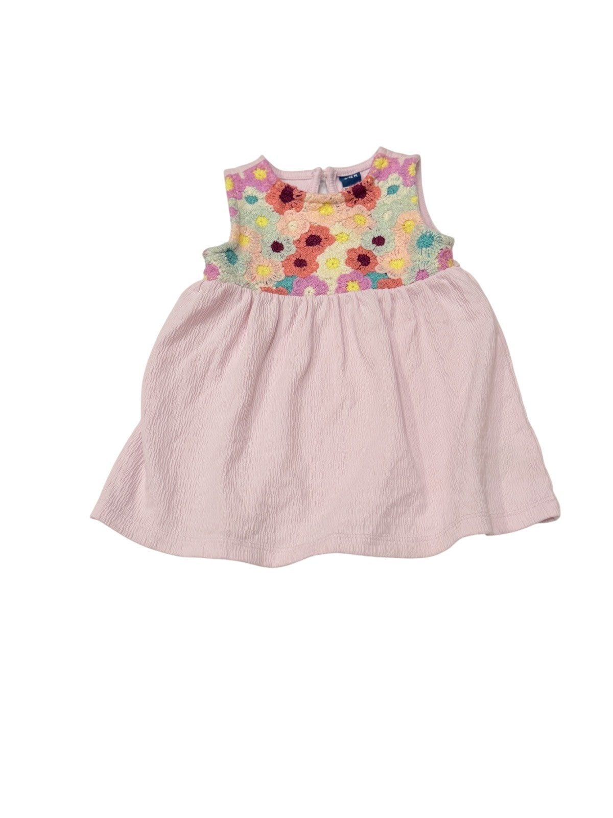 Old Navy Floral Crochet Pink Dress 6-12M