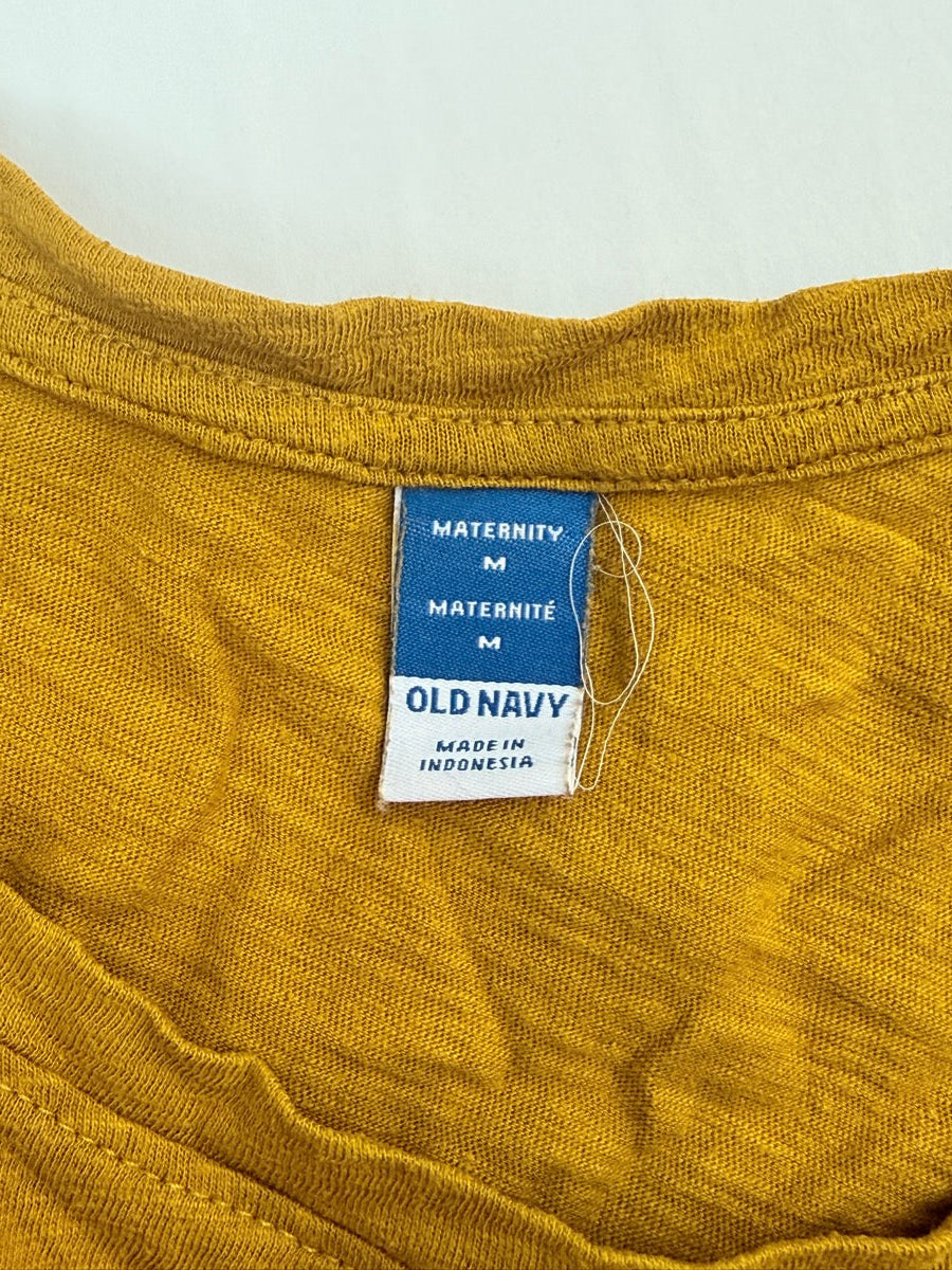 Old Navy Maternity Mustard Knot Top M