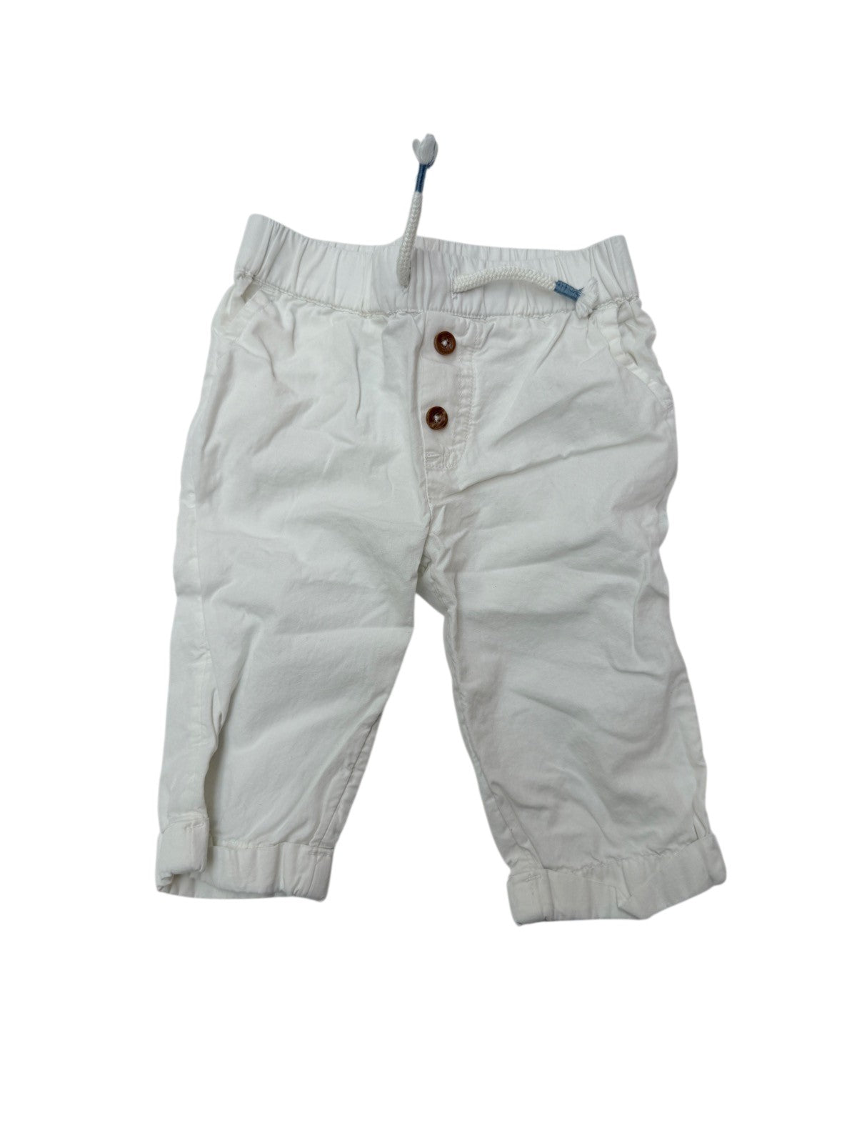 Rise Little Earthling White Pants 6-9M