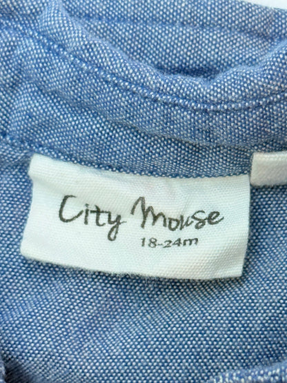 City Mouse Chambray Button-Up Shirt 18-24M