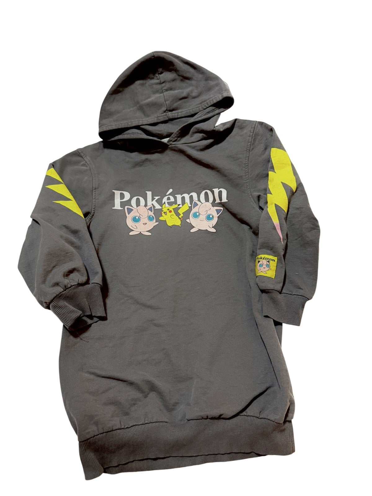 Pokémon Pikachu Jigglypuff Graphic Hoodie Dress 7/8