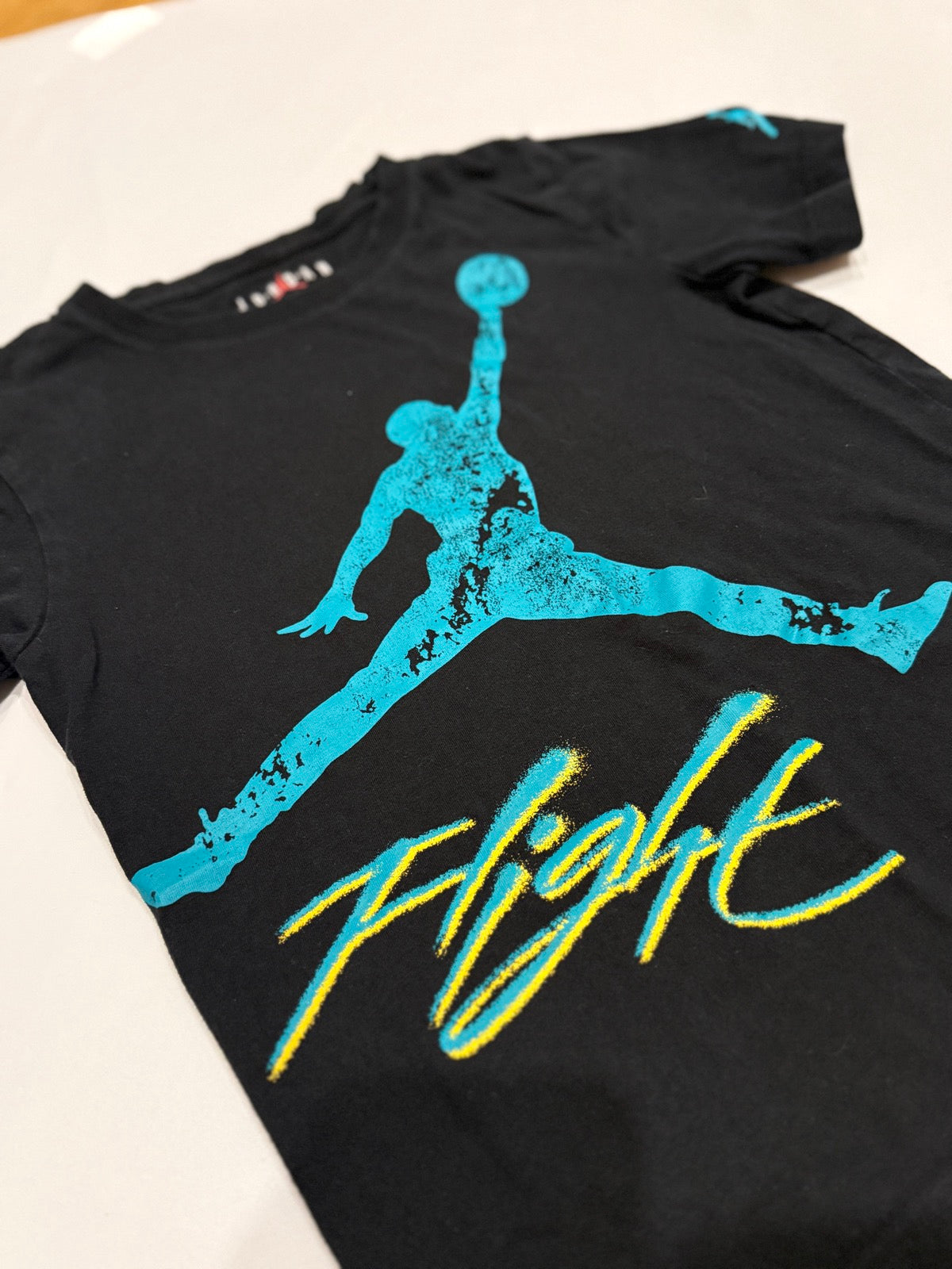 Jordan Flight Jumpman Black T-Shirt Size 8-10Y
