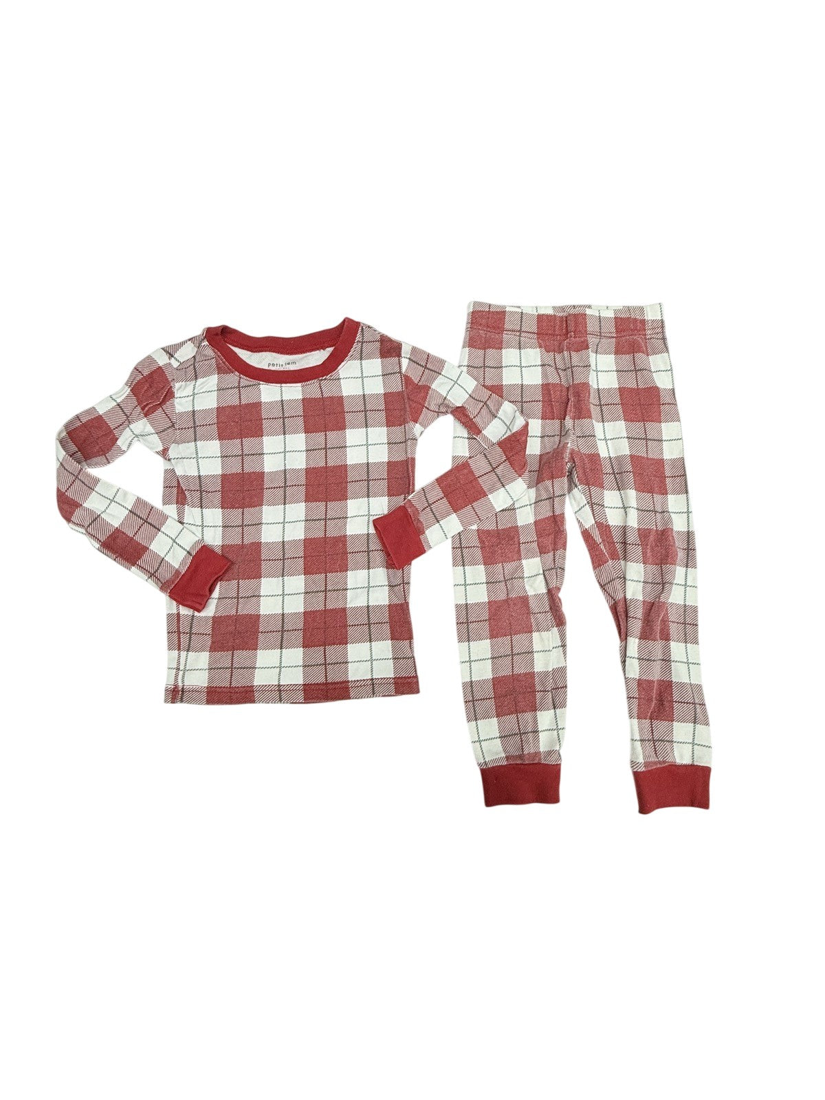 Petit Lem Plaid Pajama Set Size 4
