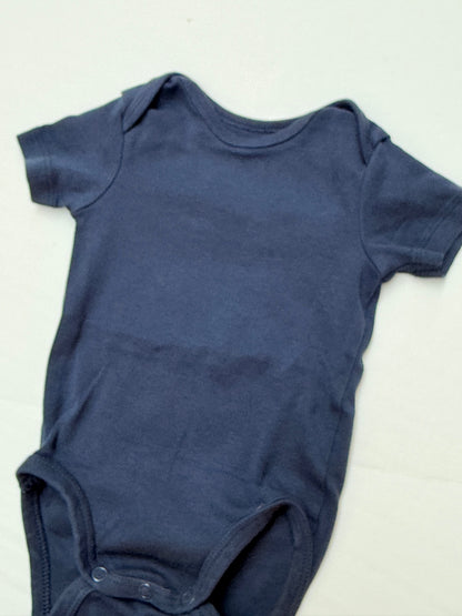 H&M Navy Cotton Bodysuit 4-6M