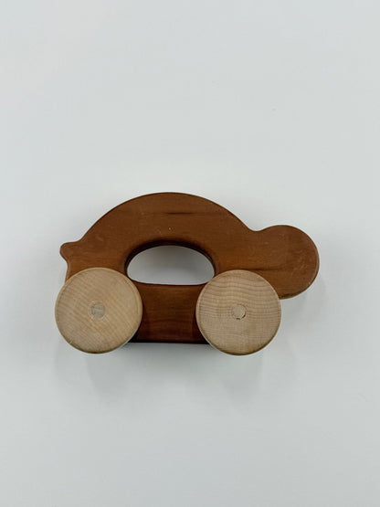 Wooden Push Toy Turtle on Wheels