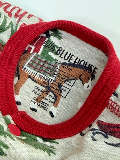 Little Blue House Merry Christmas Pajama 18-24M