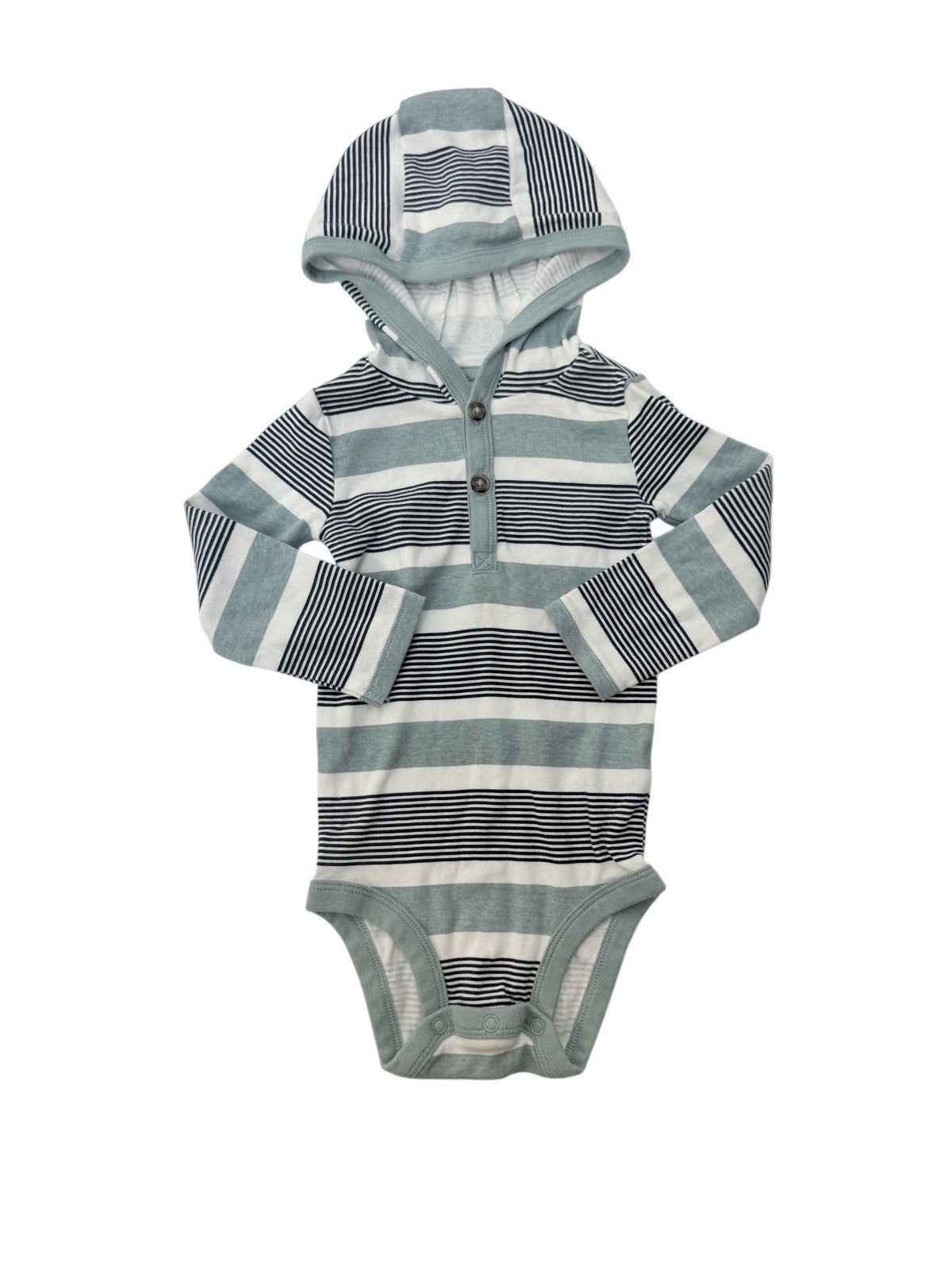 Just One You Carter's Striped Hoodie Bodysuit 18M