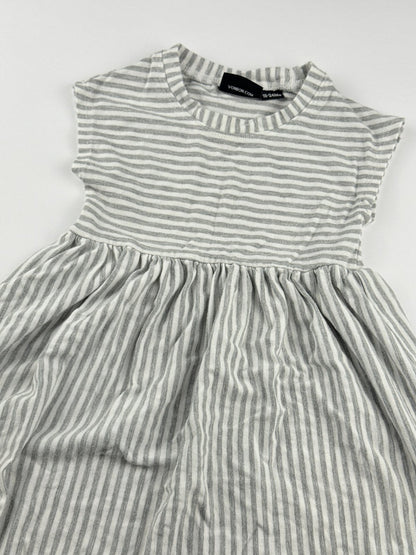 Vonbon Gray Striped Dress 18-24M