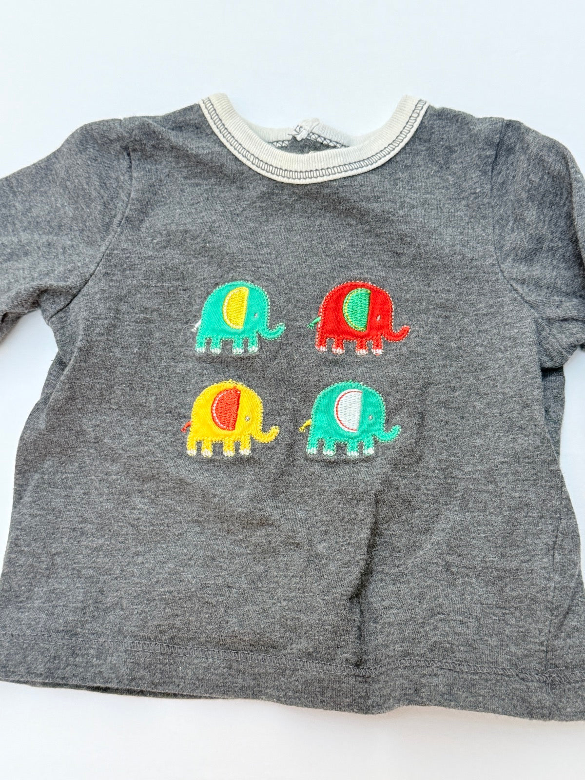 Elephant Applique Long Sleeve Shirt 6M