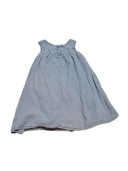 Gap Kids Floral Embroidered Blue Dress Size 8-9