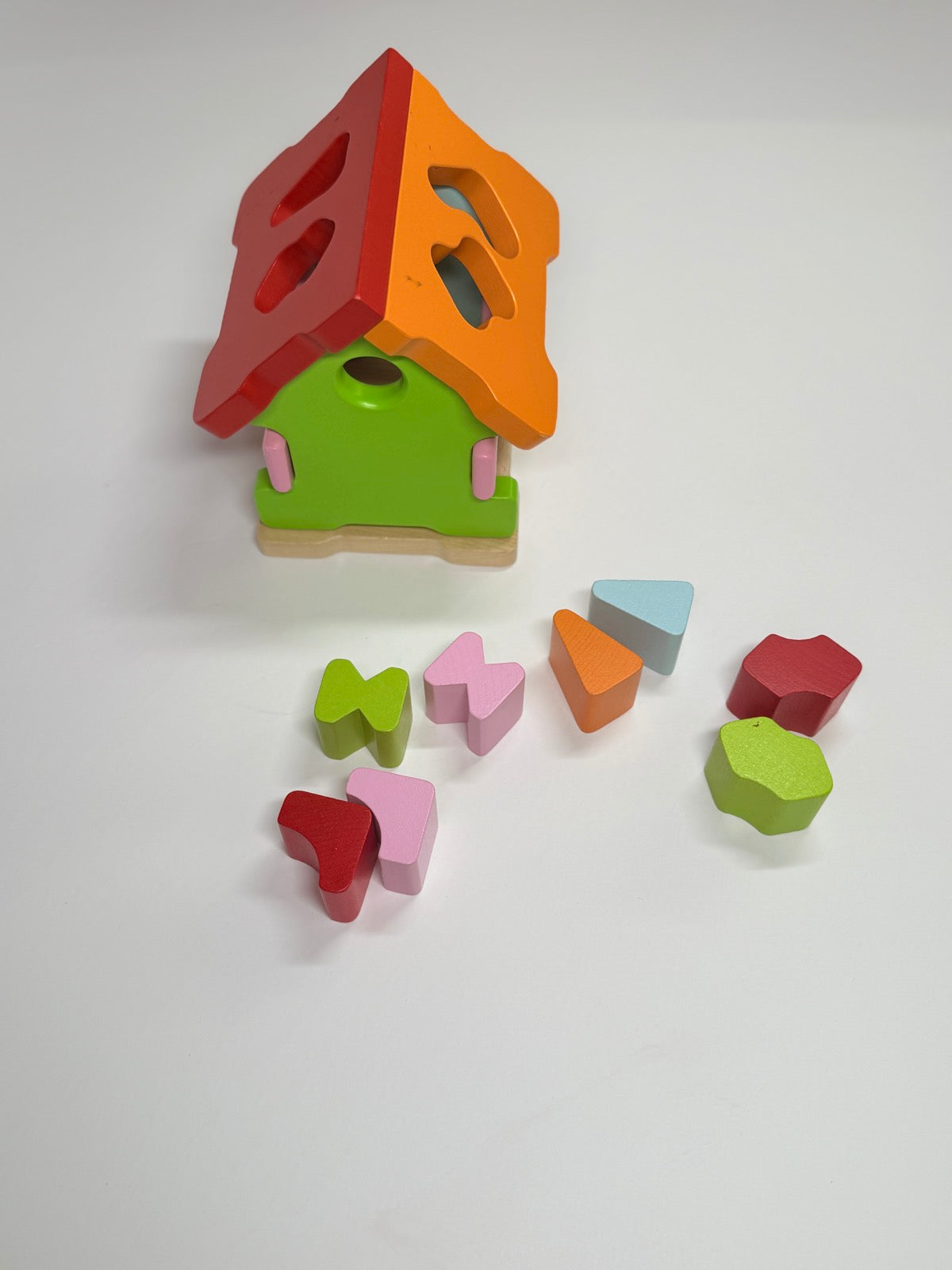 Wooden Shape Sorter House Toy