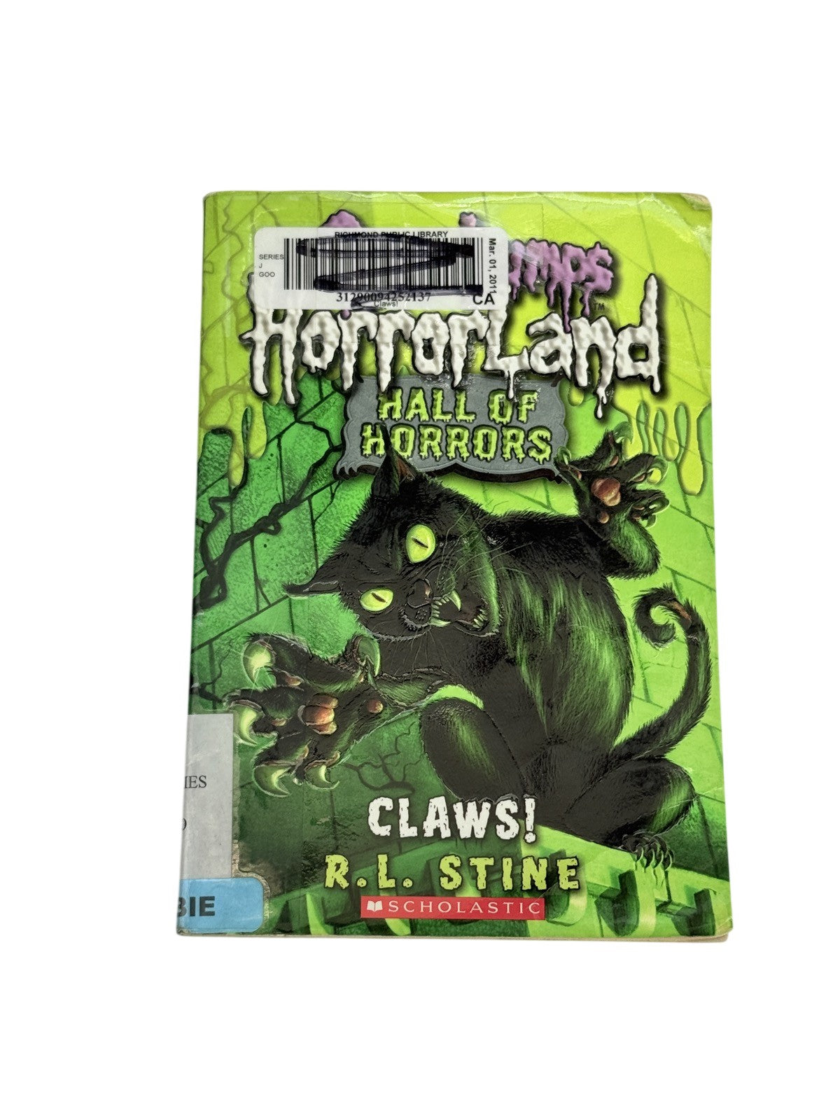 R.L. Stine Goosebumps HorrorLand Claws!