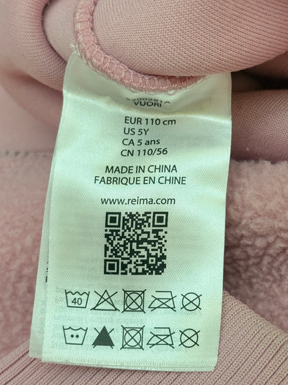 Reima Pink Fleece Coverall Size 5T