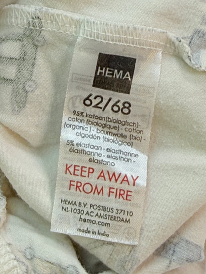 HEMA Vehicles Long Sleeve Baby Bodysuit 62 68